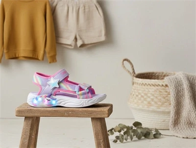 Skechers sandal dreamy med enhjørning, glimmer og blinklys