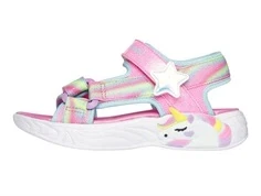 skechers sandal med glimmer og enhjørning, set fra siden