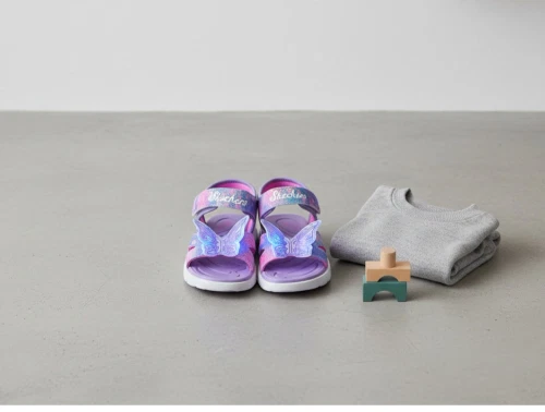 Skechers Jumpsters sandal lavender multicolor med blinklys og sommerfugl