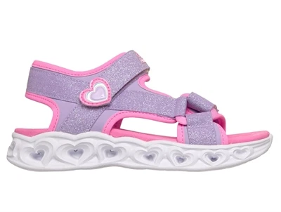 Skechers Heart Lights sandal lvpk med blinklys og hjerter