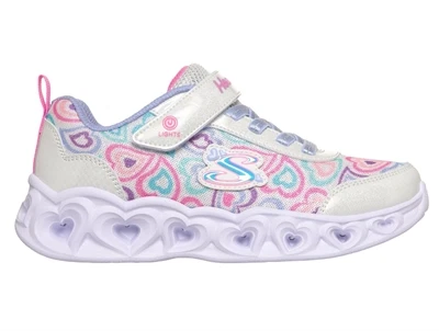 Skechers Heart Lights Boogie Love sneaker i hvid med lys i hjerteformet sål