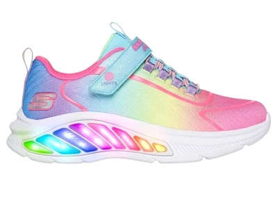 Skechers sneaker regnbuefarvet med blink