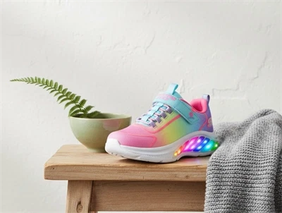 Skechers Rainbow Cruisers sneaker regnbue multicolor med blinklys