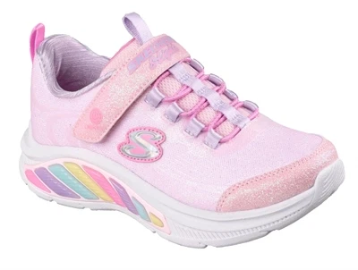 Skechers Rainbow Cruisers Glitzy Glow sneaker pink med blinklys og glitter