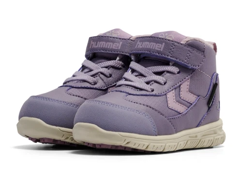 Hummel Crosslite Winter Mid Tex vinterstøvler gray ridge med velcro