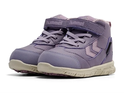 Hummel Crosslite Winter Mid Tex vinterstøvler gray ridge med velcro