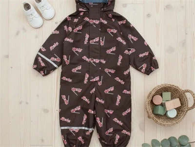 CeLaVi java fire trucks regndragt med fleecefoer