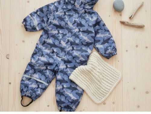 CeLaVi regndragt blue sharks med fleecefoer