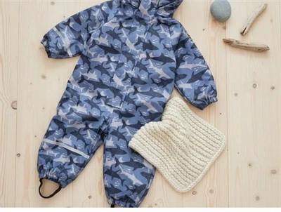 CeLaVi regndragt blue sharks med fleecefoer