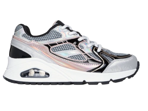 Skechers Uno Gen1 sneakers sølv med metalliske detaljer