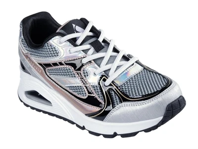 Skechers Uno Gen1 sneakers sølv med metalliske detaljer