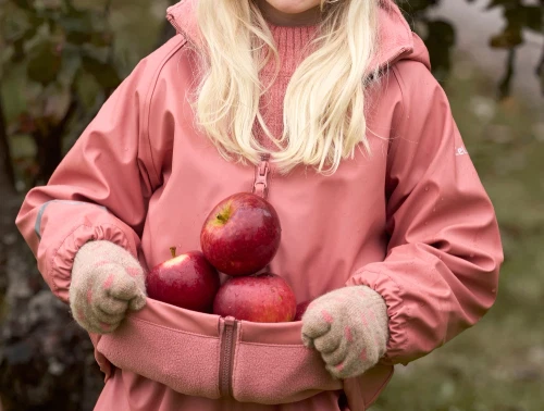 CeLaVi regnsæt i brick dust med fleecefoer i brug