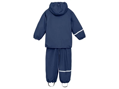 CeLaVi regnsæt i oceania med fleecefoer og ensfarvet design set bagfra