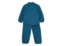 celavi termosæt i blå med biler og refleksdetaljer, set bagfra