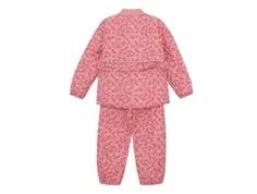 celavi termosæt i rosa med blomster og synlige detaljer, set bagfra