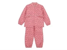 celavi termosæt i rosa med blomsterprint og refleks, set forfra