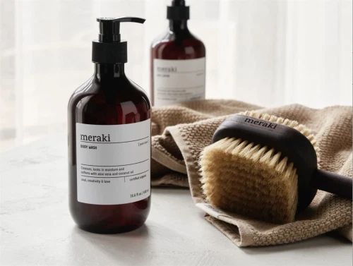 Meraki brown pure basic body wash 490ml