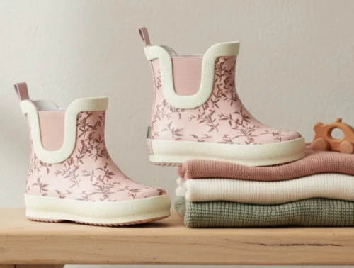 CeLaVi peach whip gummistøvle kort blomster