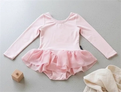 Carite gymnastikdragt ballet chiffon lyserød