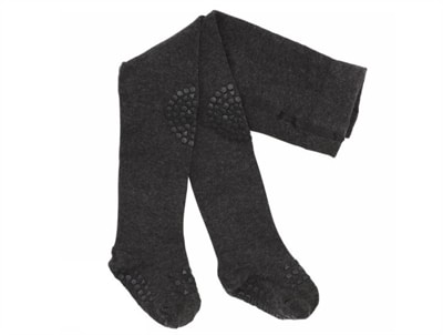 GoBabyGo kravlestrømpebukser mørkegrå melange i bomuld