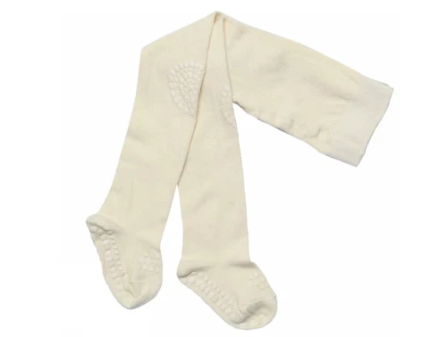 GoBabyGo kravlestrømpebukser offwhite med gummidutter