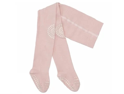GoBabyGo kravlestrømpebukser soft pink med gummidutter