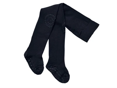 GoBabyGo kravlestrømpebukser midnight blue merinould med gummidutter