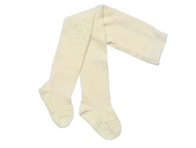 GoBabyGo kravlestrømpebukser snowflake merinould med gummidutter