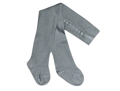 GoBabyGo kravlestrømpebukser stone blue merinould med gummidutter