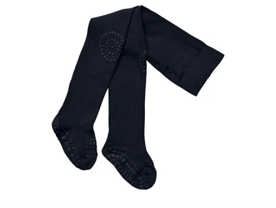 GoBabyGo kravlestrømpebukser bamboo midnight blue med gummidutter
