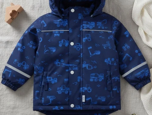 CeLaVi pegeant blue printet vinterjakke