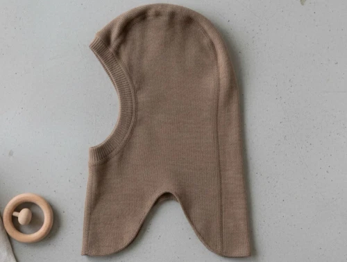 CeLaVi balaclava cocoa creme i dobbeltlag merinould