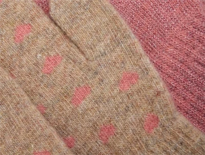 CeLaVi luffer i brick dust med strik og hjerteprint