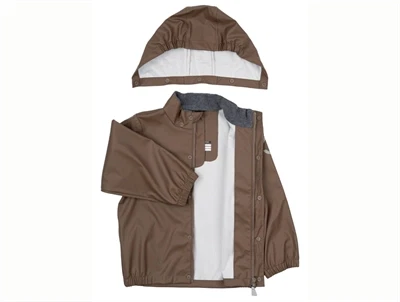 Mikk-line regnsæt chocolate chip med åben jakke