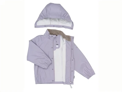 Mikk-line regnsæt lavender gray med åben jakke