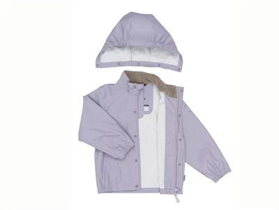 Mikk-line regnsæt lavender gray med åben jakke
