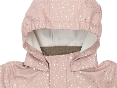 Mikk-line regnsæt glitter aop adobe rose hætte detalje