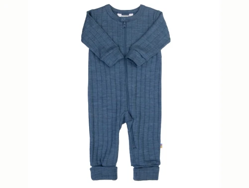 Joha heldragt i blå nuance med 2 i 1 fod i uld og silke