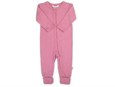 Joha uldheldragt pink med 2-i-1 fod