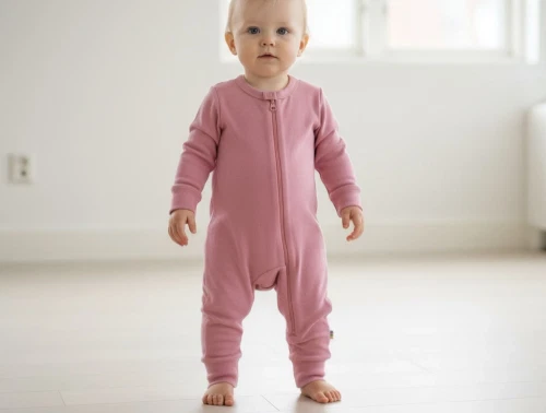 Joha uldheldragt pink med 2-i-1 fod