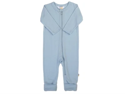 Joha uldheldragt i blå med 2-i-1 fod