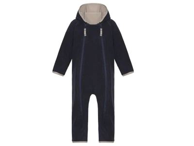 Ver de Terre fleecedragt i navy og mocca med hætte
