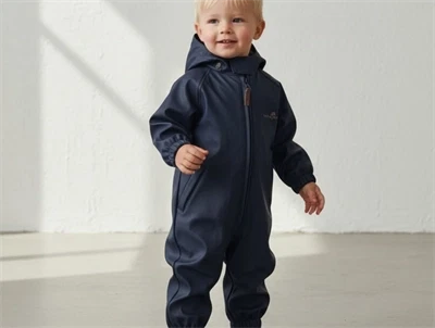 Ver de Terre regndragt i navy med hætte