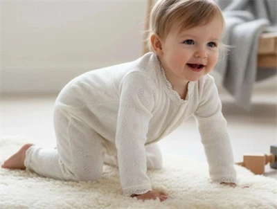 Joha jumpsuit råhvid uld silke med blonder