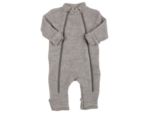 Joha beige heldragt i børstet uld med lynlåse