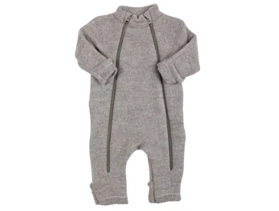 Joha beige heldragt i børstet uld med lynlåse