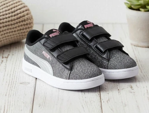 Puma sneaker Smash glitz glam black puma/silver prism pink