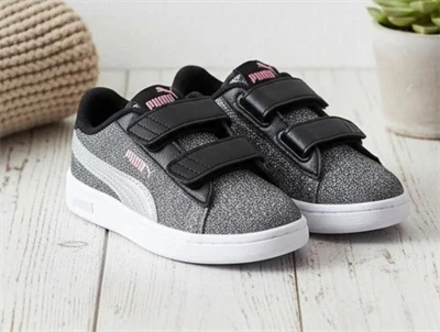 Puma sneaker Smash glitz glam black puma/silver prism pink