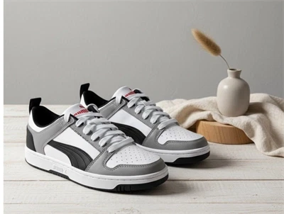 Puma puma white/black/gray/red sneaker Rebound Layup
