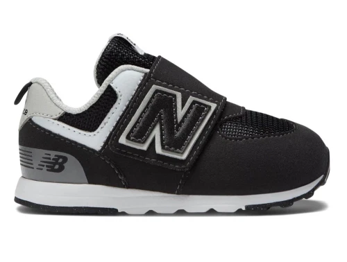 New Balance 574 Kids NEW-B sneaker sort med velcrolukning (bred)